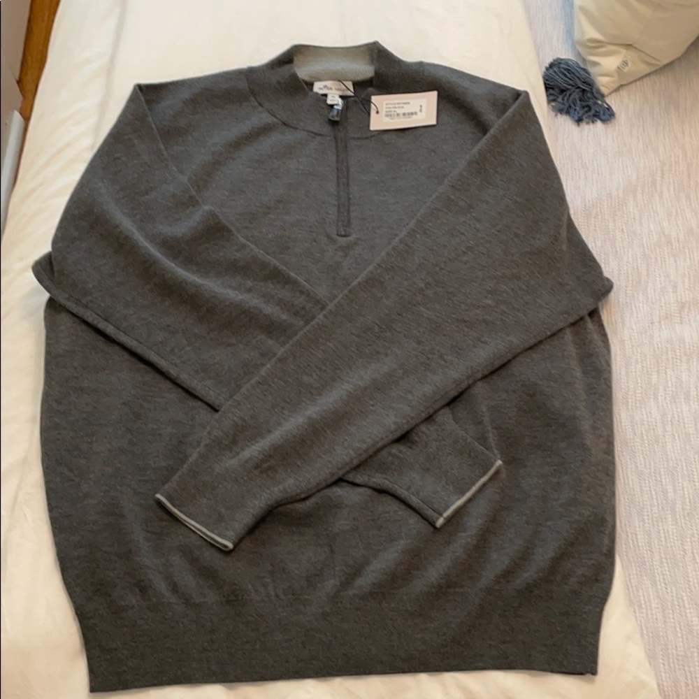 Peter Millar - cashmere 1/4 zip - charcoal